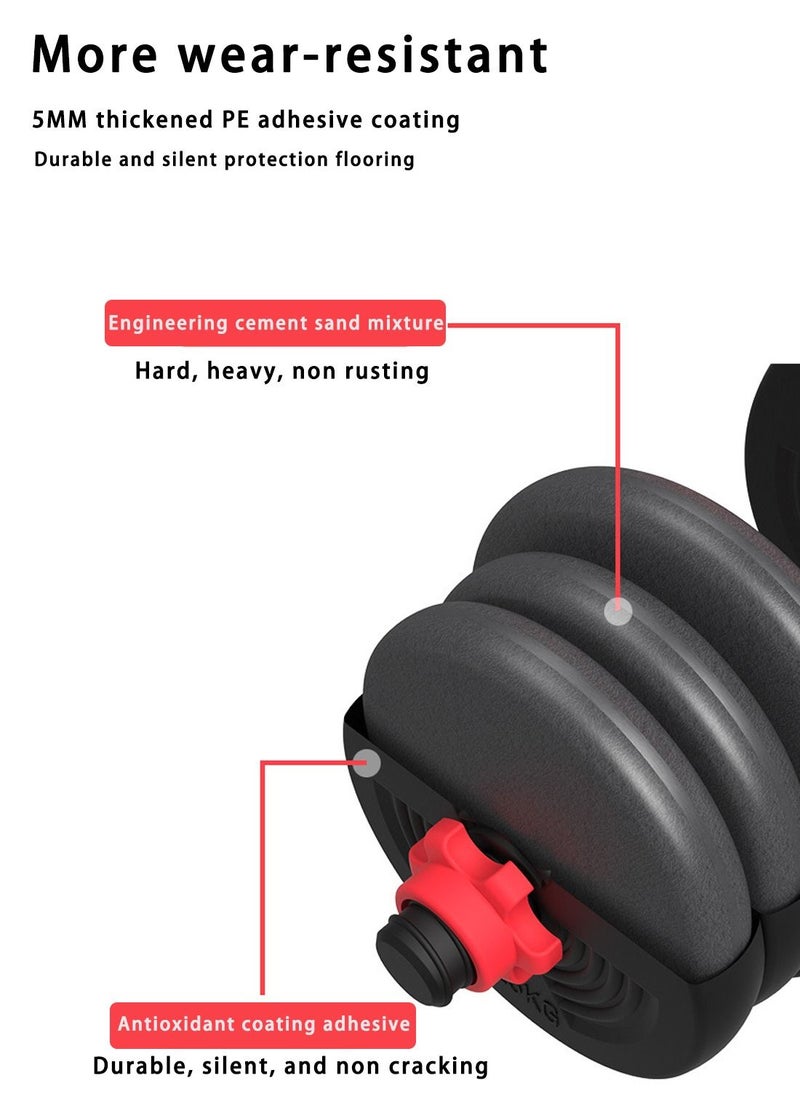 Viden - 15KG Dumbbell Barbell Kettlebell Set 4 Modes Of Body Shaping Exercise To Increase Strength And Enhance Physique Male And Female Multi-Combination Can Freely Adjust The Weight - Image 1