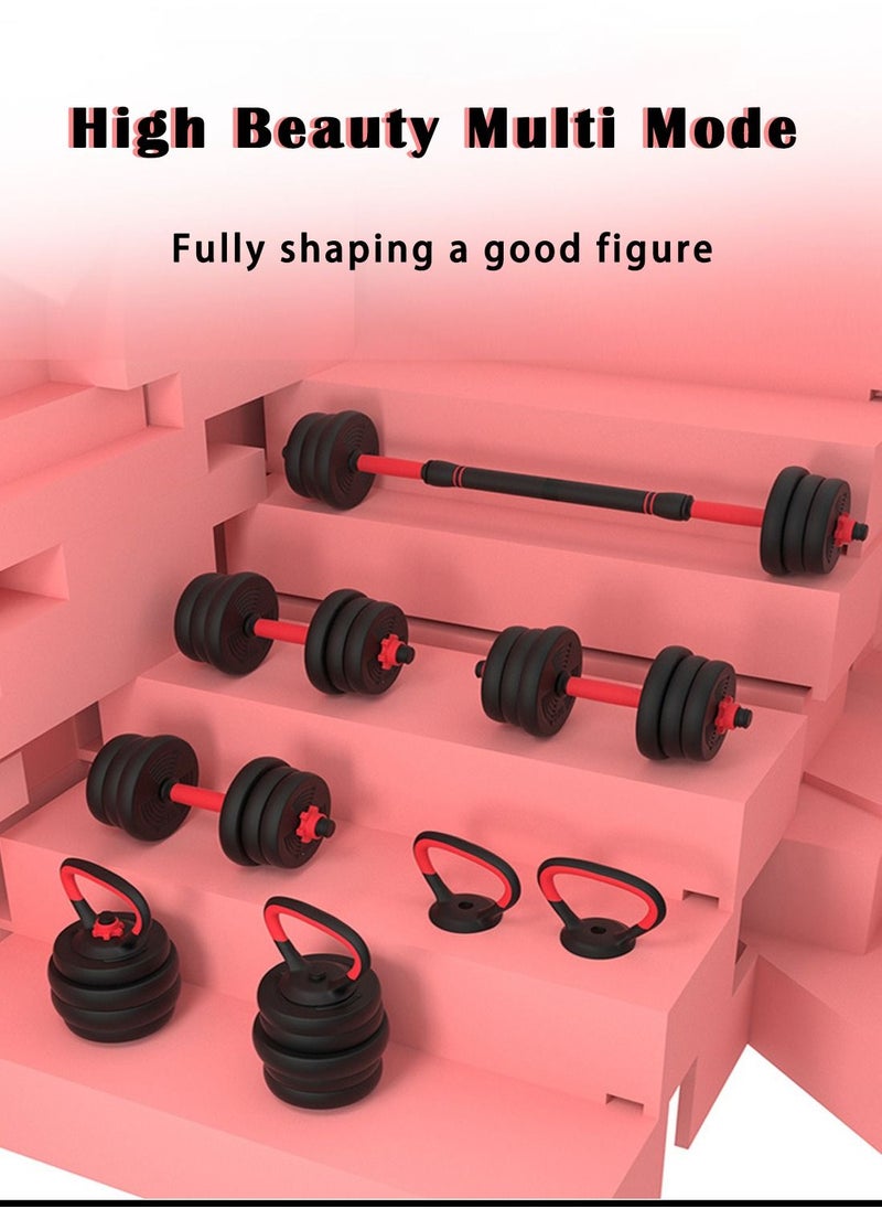 Viden - 15KG Dumbbell Barbell Kettlebell Set 4 Modes Of Body Shaping Exercise To Increase Strength And Enhance Physique Male And Female Multi-Combination Can Freely Adjust The Weight - Image 1