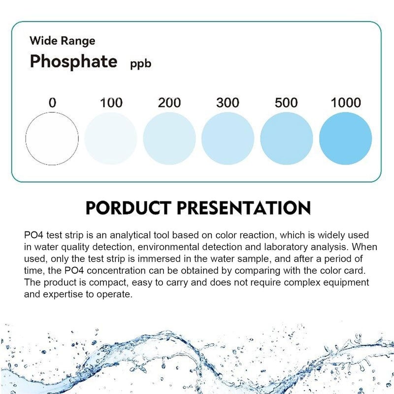 Generic Accurate PO4 Water Testing Strips Kit for Pool Aquarium 50 Counts Quick Detection for Home and Professional Use - Image 2