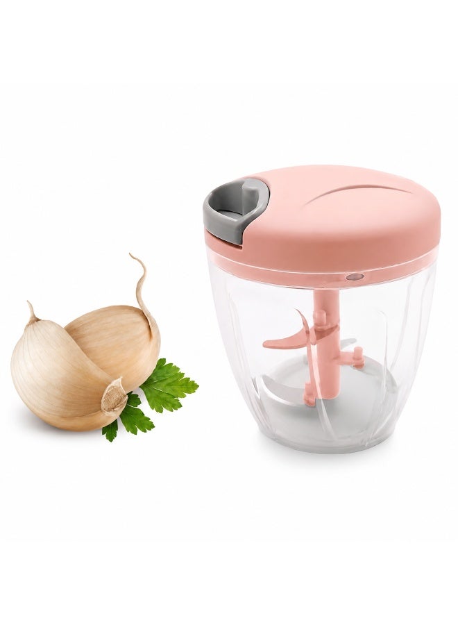 JIHAM Manual Hand Food Chopper with Pull String, Vegetable Cutter & Mixer, Easy Kitchen Food Processor, 1 Piece - Image 3