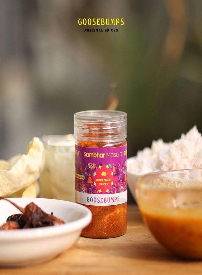 Goosebumps Sambhar Masala | Traditional Sambar Spice Blend |100% Natural Ingredients | Artisanal & Authentic | Vegan Spice | No Bulking Agent, Artifical Colours or Preservatives used, 80 GMS - Image 4