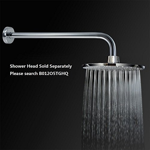 Purelux Shower Arm Extension Extra Long Water Outlet PJ1001 with Flange Made of Stainless Steel, Chrome finish 16 Inches - Image 3