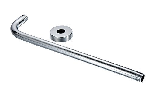 Purelux Shower Arm Extension Extra Long Water Outlet PJ1001 with Flange Made of Stainless Steel, Chrome finish 16 Inches - Image 2
