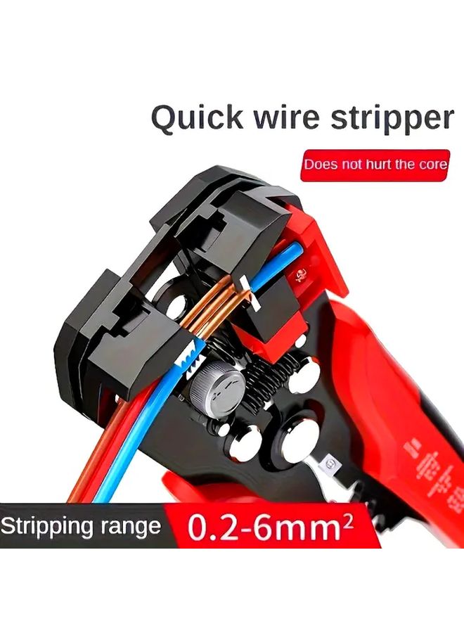 Automatic Wire Stripper Professional Electrician Tool Quick Peel Cut 24 10AWG Non Slip Grip - Image 2