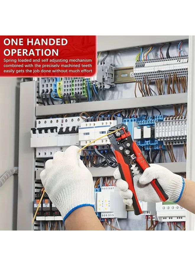 Automatic Wire Stripper Professional Electrician Tool Quick Peel Cut 24 10AWG Non Slip Grip - Image 4