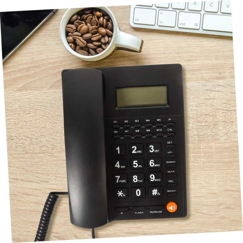 ARTIBETTER Large Button Landline Phone for Seniors Easy Use Home Telephone Elderly Communication Black - Image 5