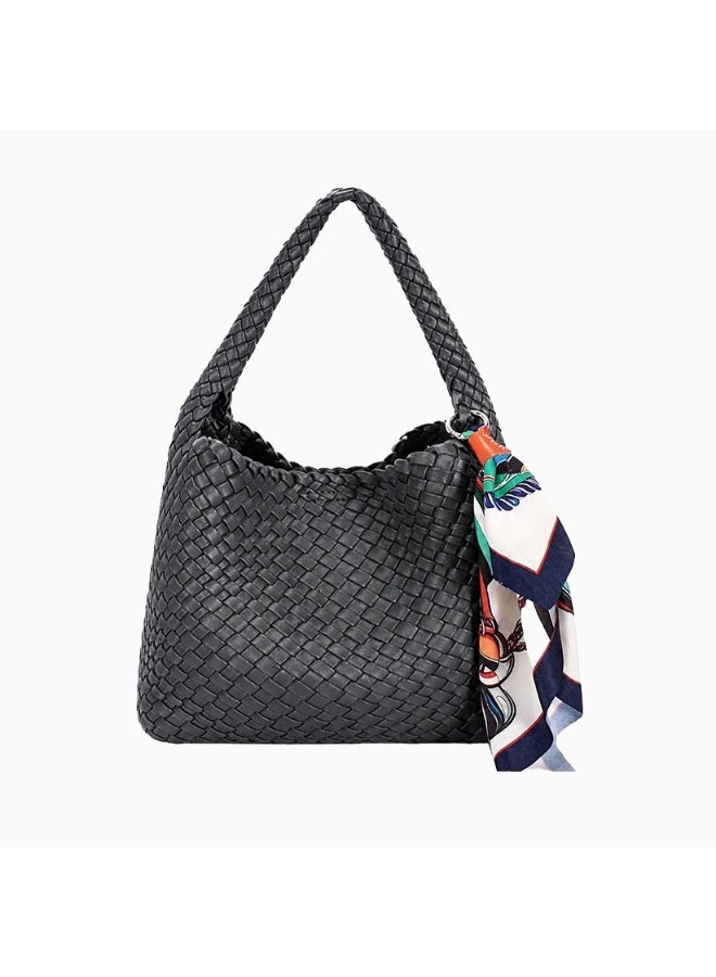 David Jones CM8274 Selena Women's Woven Handbag | Stylish Summer Shoulder Bag | Lightweight Everyday Purse for Work, Shopping & Vacation