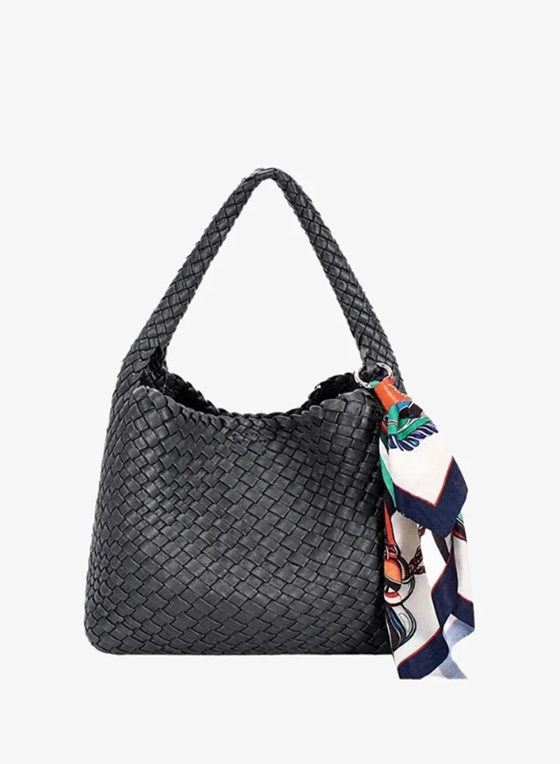 David Jones CM8274 Selena Women's Woven Handbag | Stylish Summer Shoulder Bag | Lightweight Everyday Purse for Work, Shopping & Vacation