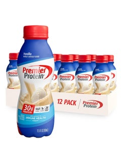 Protein Shake Vanilla 30g Protein 1g Sugar 24 Vitamins & Minerals 11.5 Fl Oz (Pack of 12)
