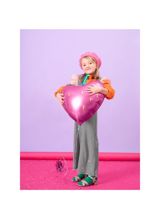 PartyDeco Foil balloon Strawberry, 42x45cm, mix - Image 4