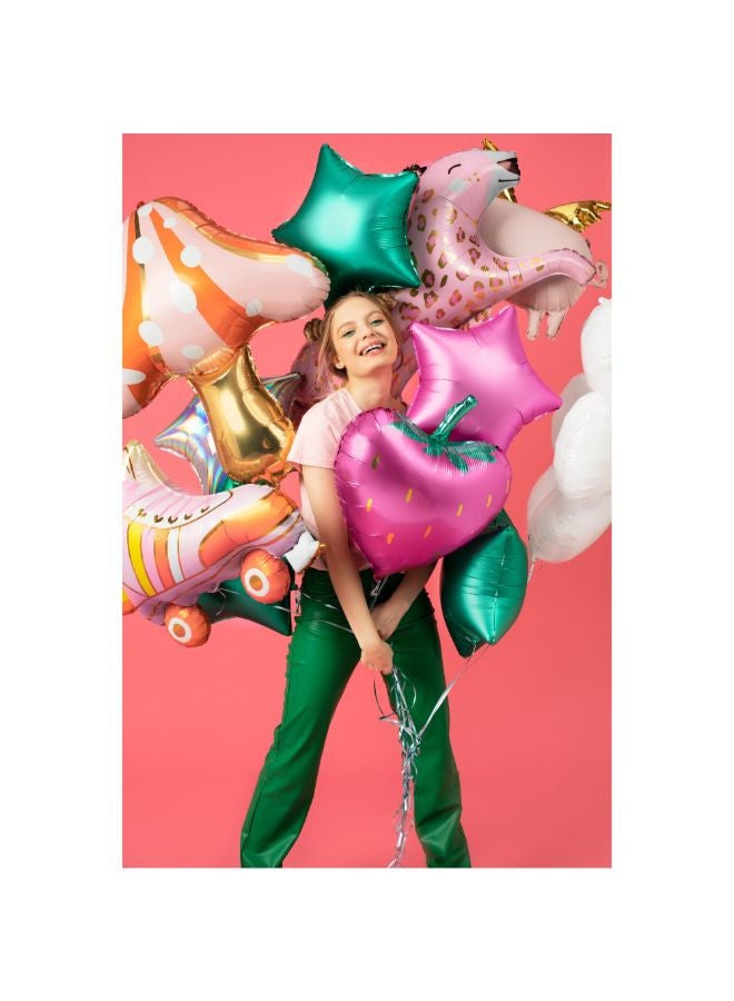 PartyDeco Foil balloon Strawberry, 42x45cm, mix - Image 3