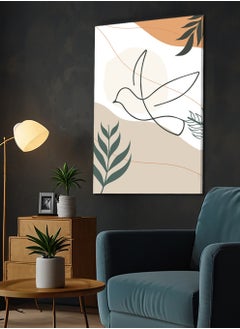 لوحة لوحة كانفاس على إطار خشبي بتصميم طائر نمط بوهيمي  - Image 2