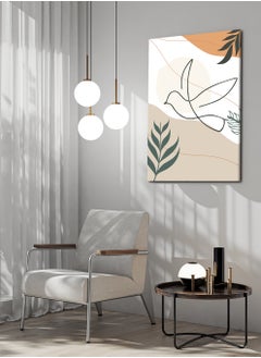 لوحة لوحة كانفاس على إطار خشبي بتصميم طائر نمط بوهيمي  - Image 3