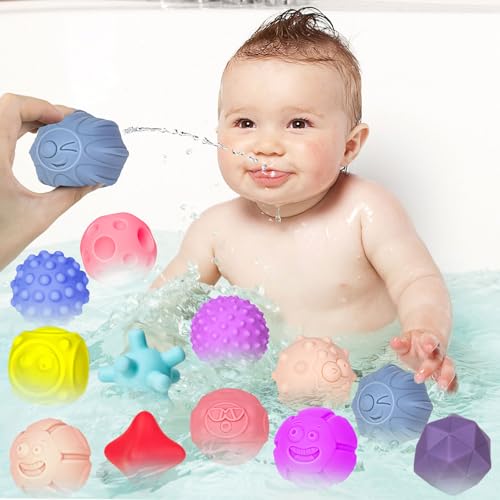 Ynanimery 24 Pcs Sensory Balls for Toddlers 1-3, Sensory Baby Toys 6-12 Months, Montessori Toy for Babies 6-12 Months Squeeze, Infant Toys Soft Multi Ball Set Gifts with Bright Color Textured - Image 4