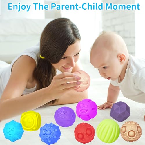 Ynanimery 24 Pcs Sensory Balls for Toddlers 1-3, Sensory Baby Toys 6-12 Months, Montessori Toy for Babies 6-12 Months Squeeze, Infant Toys Soft Multi Ball Set Gifts with Bright Color Textured - Image 5