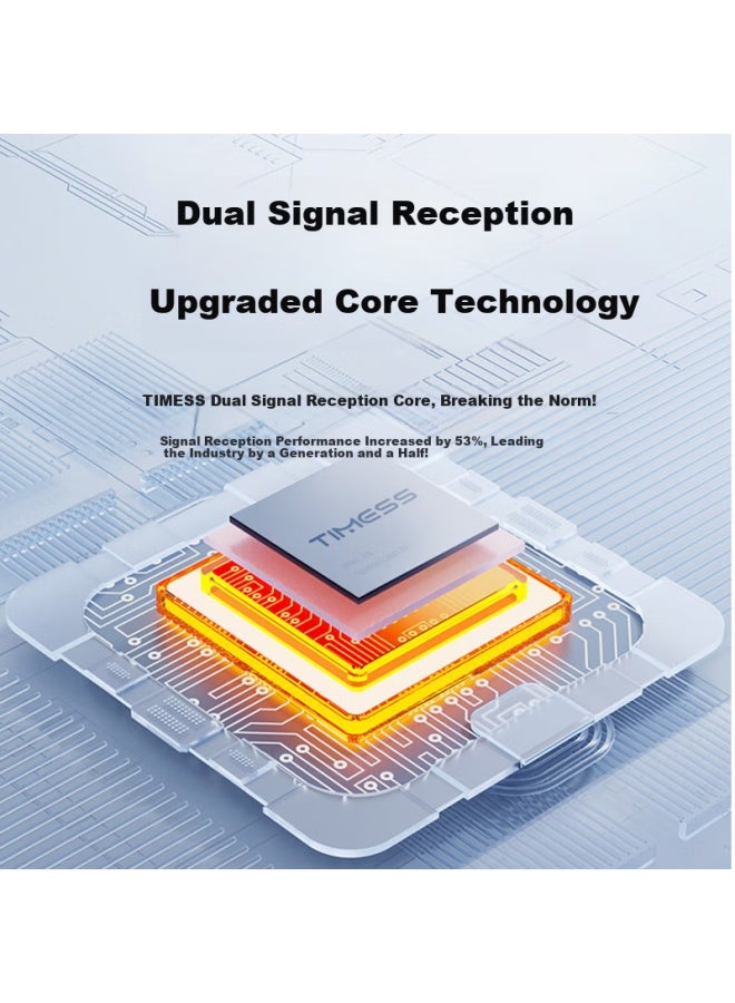 Timess Radio-Controlled Wall Clock Living Room Clock Wall-Mounted Household Model Flash Wave Perpetual Calendar Temperature And Humidity Clock 30Cm - Image 2