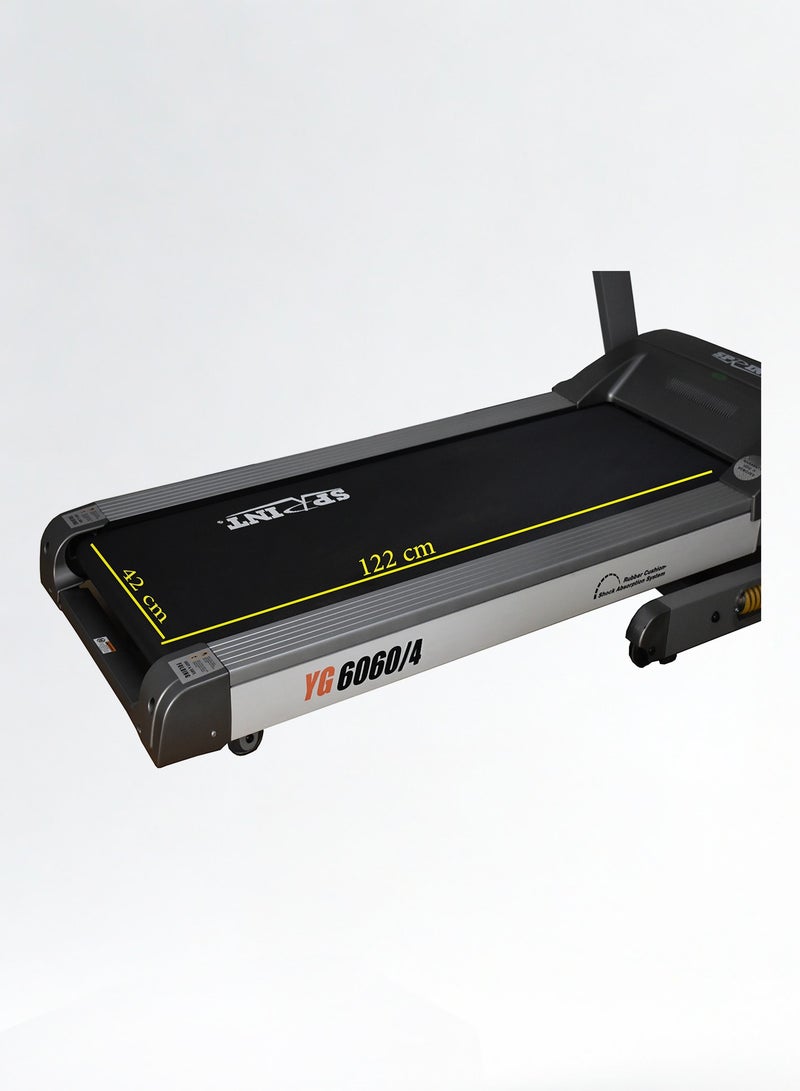 سبرينت YG6060/4 مشاية رياضية بموتور دي سي + خاصية التزييت الذاتي + جهاز مساج + قرص تويست + بنش تمارين البطن – تتحمل وزن 120 كجم - Image 2