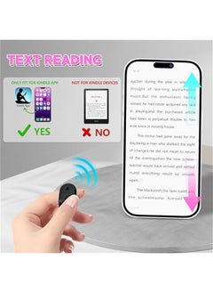 ANKOVO Tiktok Trending Bluetooth Smart Scrolling Ring Kindle App Remote Page Turner with Phone Holder Wireless Camera Shutter Selfie Button - Compatible with iPhone Ipad Android (Black)  - Image 3