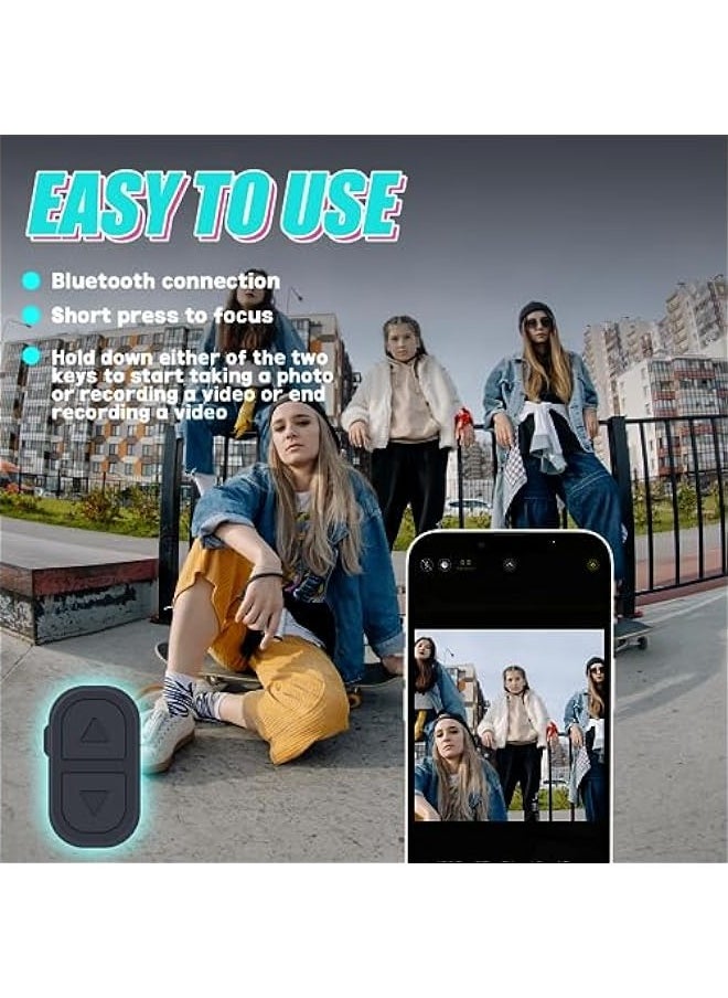 ANKOVO - Tiktok Trending Bluetooth Smart Scrolling Ring Kindle App Remote Page Turner with Phone Holder Wireless Camera Shutter Selfie Button - Compatible with iPhone Ipad Android (Black) - Image 1