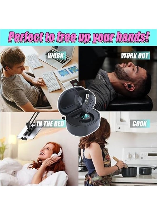ANKOVO - Tiktok Trending Bluetooth Smart Scrolling Ring Kindle App Remote Page Turner with Phone Holder Wireless Camera Shutter Selfie Button - Compatible with iPhone Ipad Android (Black) - Image 1