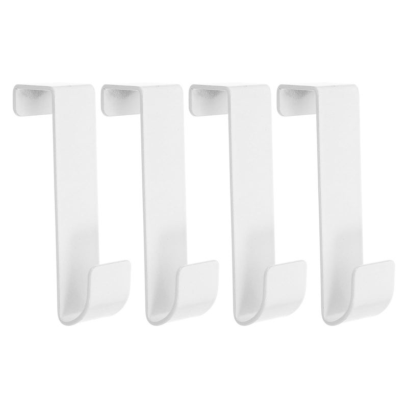 4Pcs Over Door Hooks Heavy Duty Metal Hanger For Towel Robe Clothes No Drill - Image 2