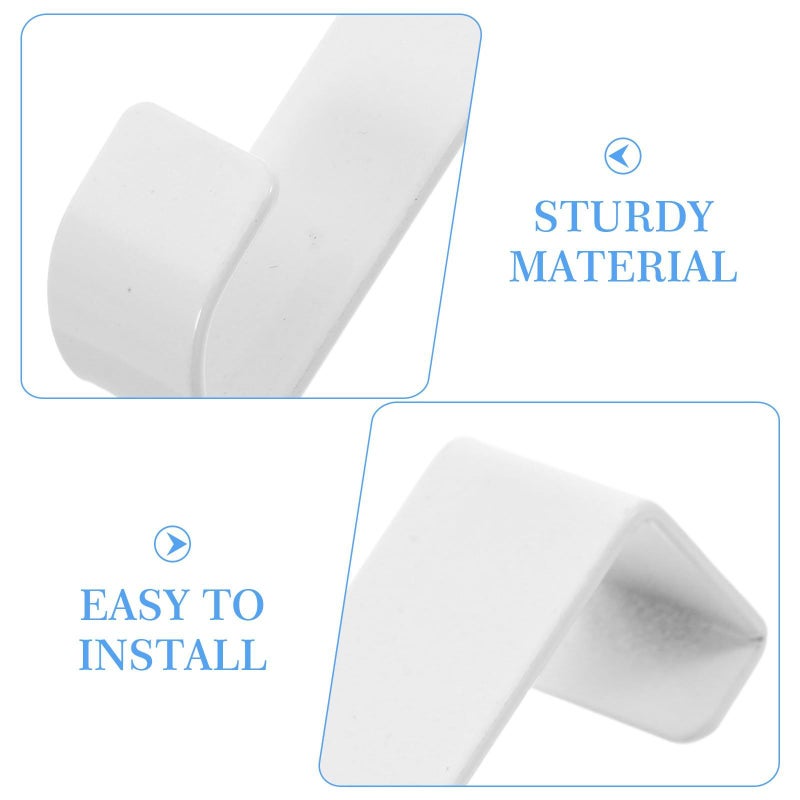 4Pcs Over Door Hooks Heavy Duty Metal Hanger For Towel Robe Clothes No Drill - Image 4