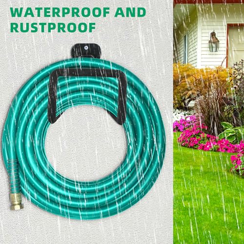 YMHB Garden Hose Holder - Heavy Duty Metal Hanger Wall Mount, Water Hose Holder for Outside Yard, Water Hose Reel, Hose Rack, Hose Hook - Image 3