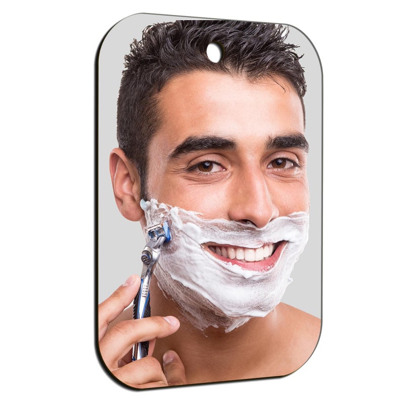 Shaving Mirror Unbreakable Shower Mirrors Medium2pack6 inches x8 inches  Bathroom Handheld Mirror for Men and Women Portable Camping Travel MirrorsFrameless Handheld for Makeup Silver