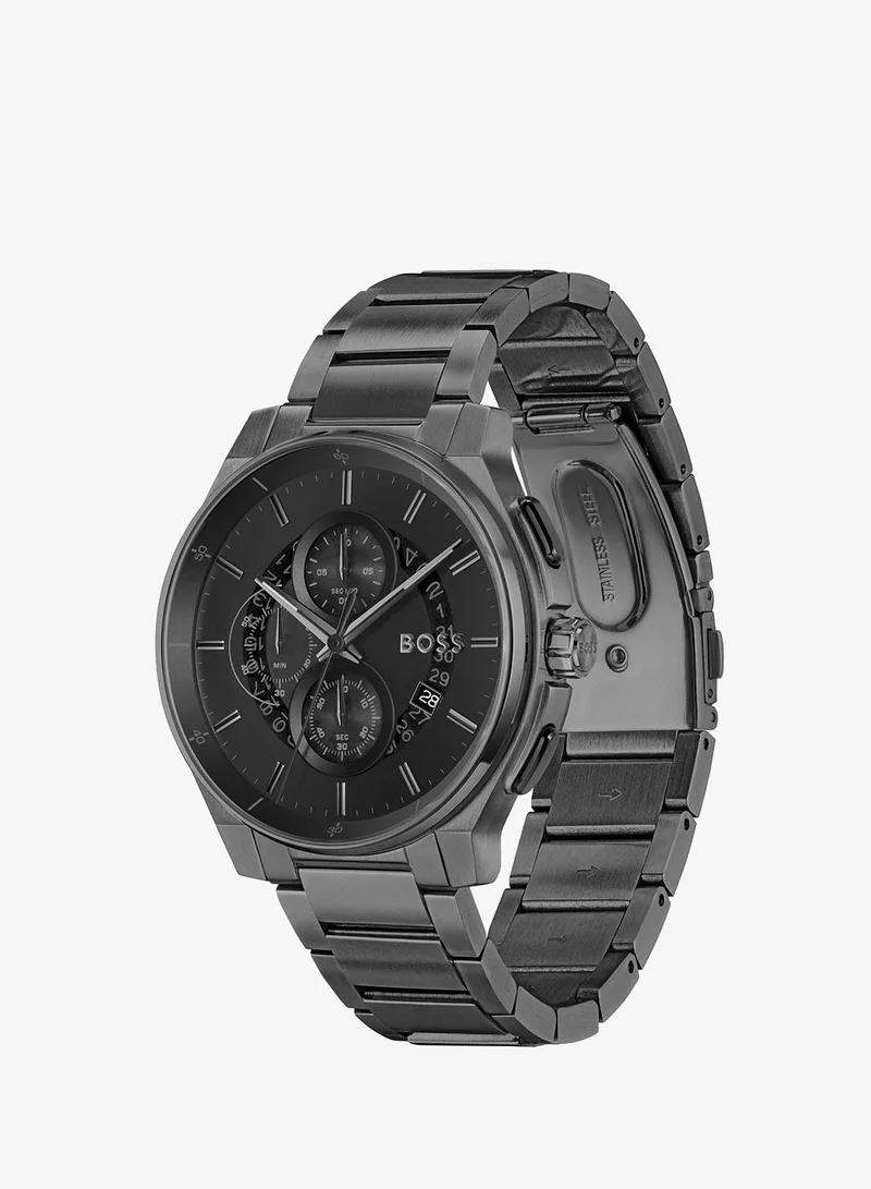 BOSS  Peak 2.0 Collection Chronograph Quartz Watch For Men With Black Stainless Steel Bracelet - 1514192 for Men | Best Price UAE