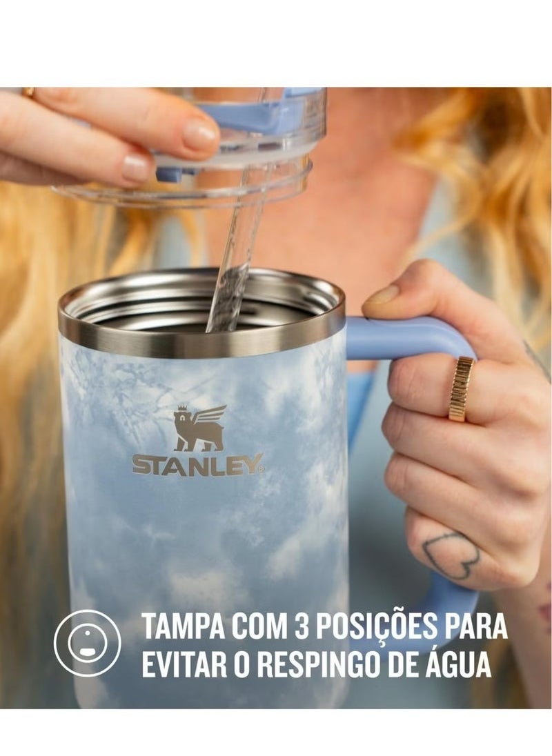 Stanley - Quencher H2.0 40oz Vacuum Insulated Tumbler – Brush Strokes Travel Mug with Reusable Lid and Straw for Water, Coffee, Smoothies, and Iced Tea – Durable, Stylish, Leakproof Design, Keeps Drinks Hot & Cold for Hours - Image 1