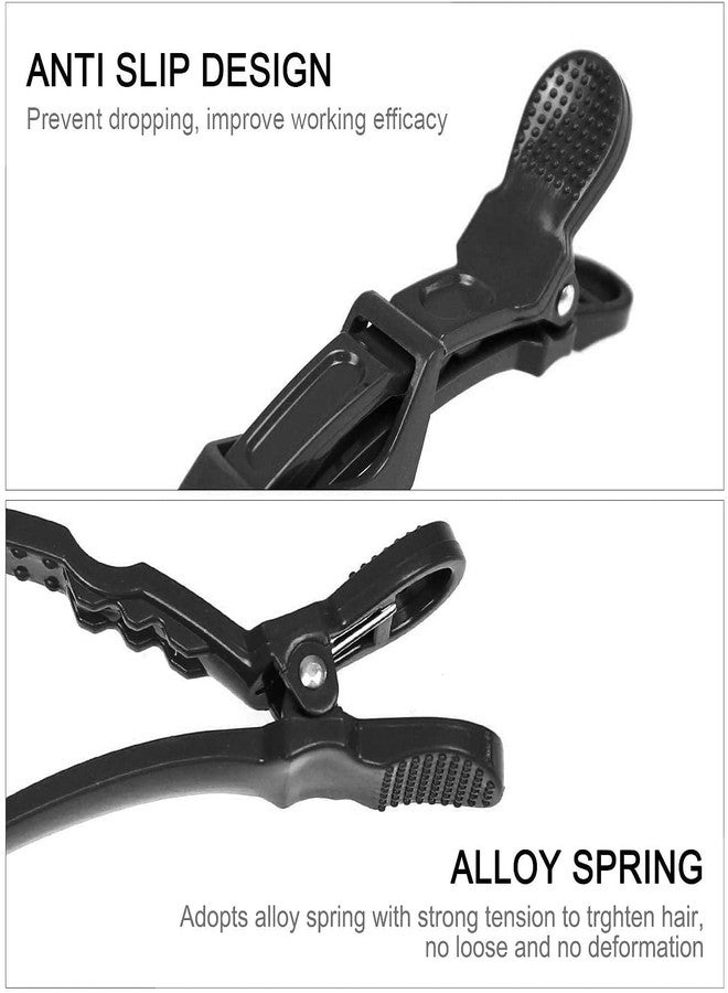 Rlanos professional crocodile hair clip Women And Girl and Salon Use, For hair Stylish, Plastic Hair clip pack of 12 - Image 4