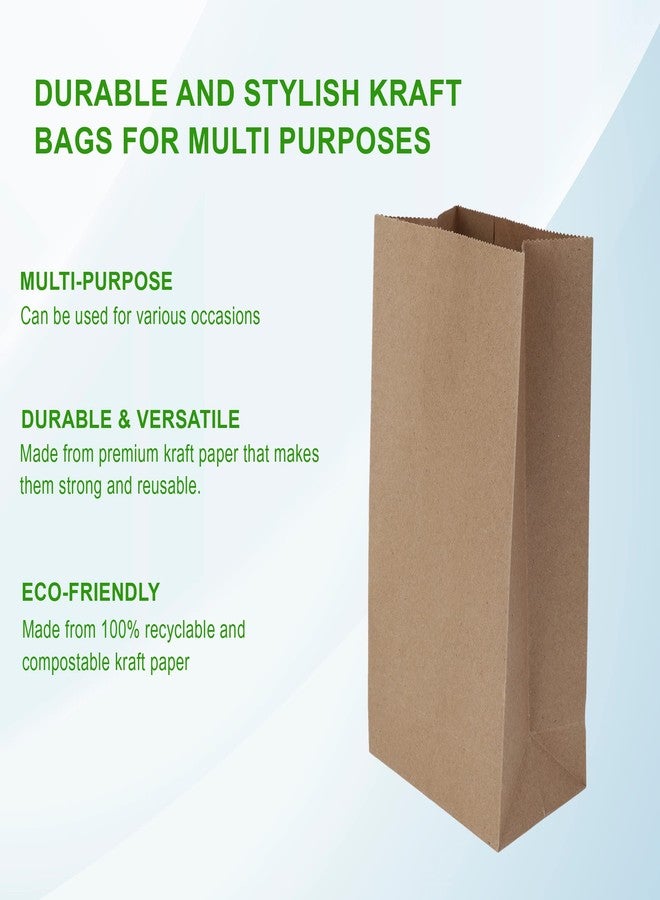 e kysa basics Brown Kraft Paper Carry/Gift/Cloth/Grocery Recycled Eco Friendly Bags with handles | Pack of 15 Bags - Image 3