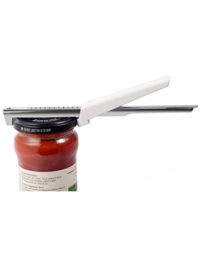 Kichwit Adjustable Jar Opener for Arthritis - All Metal Construction - Easily Opens 3/8" to 4" Jar and Bottle Lids - Free Bonus Bottle Opener Keychain Included - Image 1