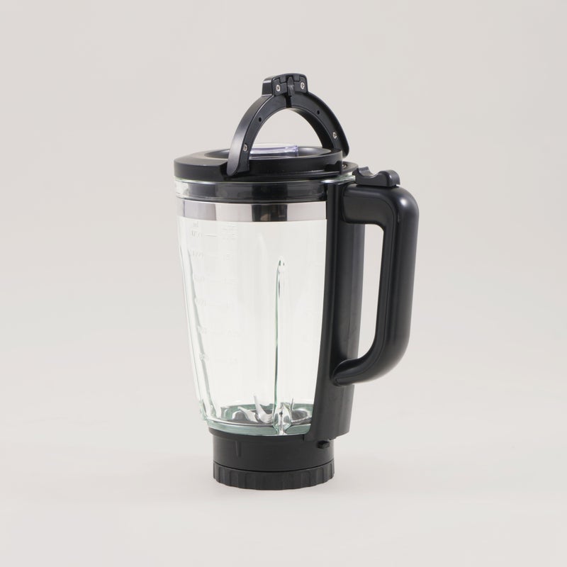 ألبرتو خلاط كهربائي ستانلس ستيل بغطاء، أسود 1.5 لتر 1000واط - Image 4