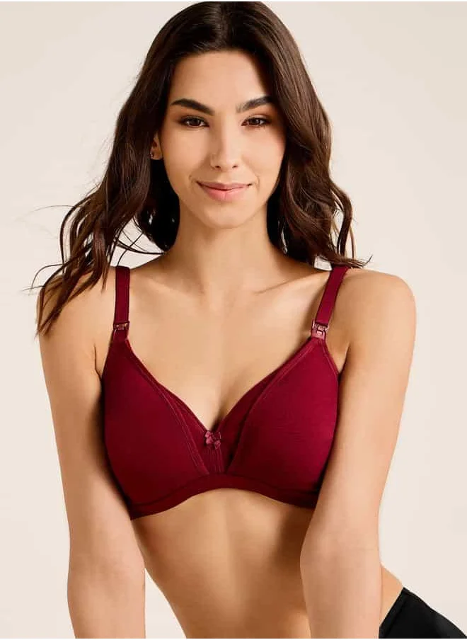 فاف Bow Detail Nursing Bra with Adjustable Straps