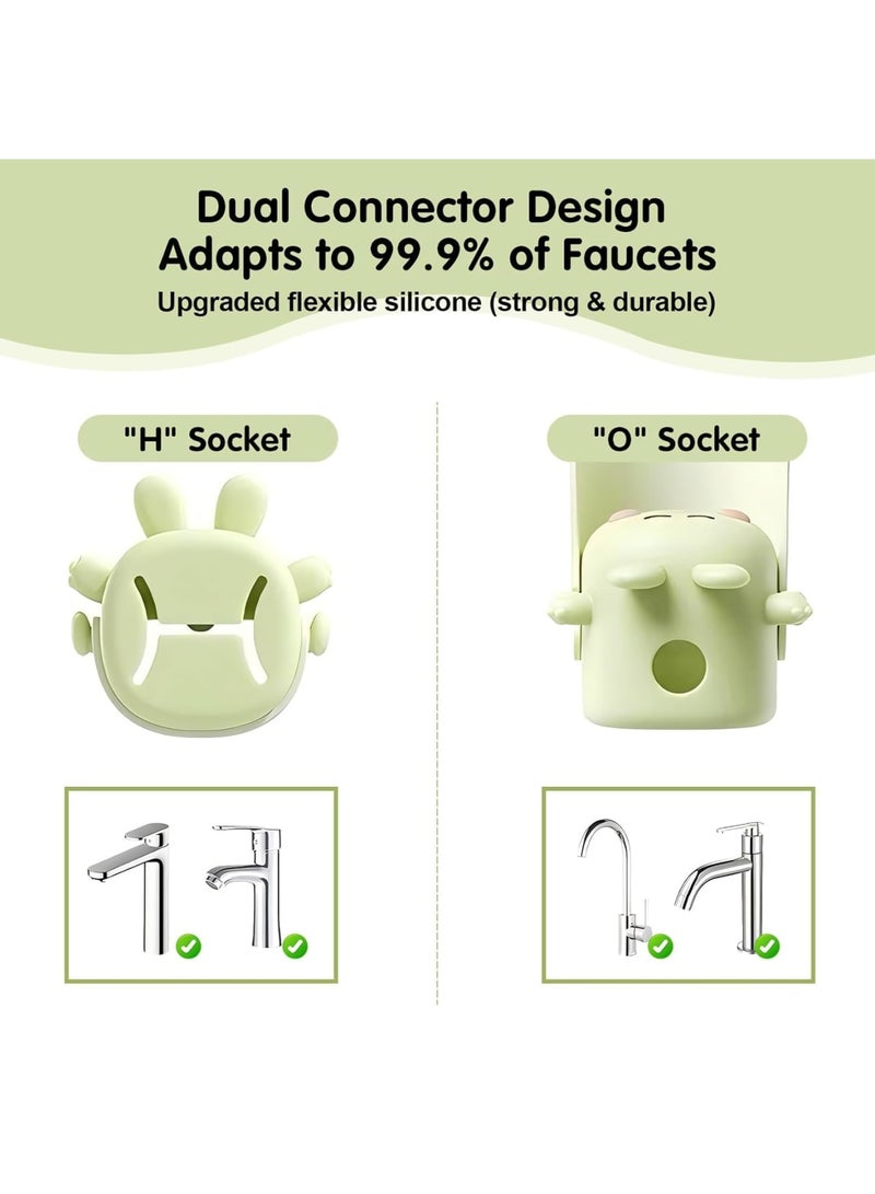 Barakah Faucet Extender, Silicone Temperature Sensitive Sink Extender for Toddlers Babies and Kids, Easy to Install Hand Washing Aid for Bathroom and Kitchen Safety, Green 1PC - Image 3
