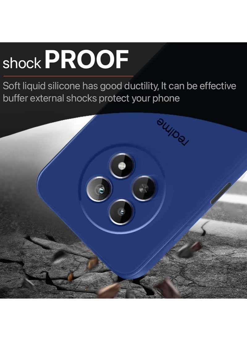 Raxoom Premium Soft Liquid Silicone Case Cover for Realme 12 5G 2024 â€“ Shockproof, Scratch-Resistant, Soft Touch Protective Case â€“ Navy Blue - Image 5