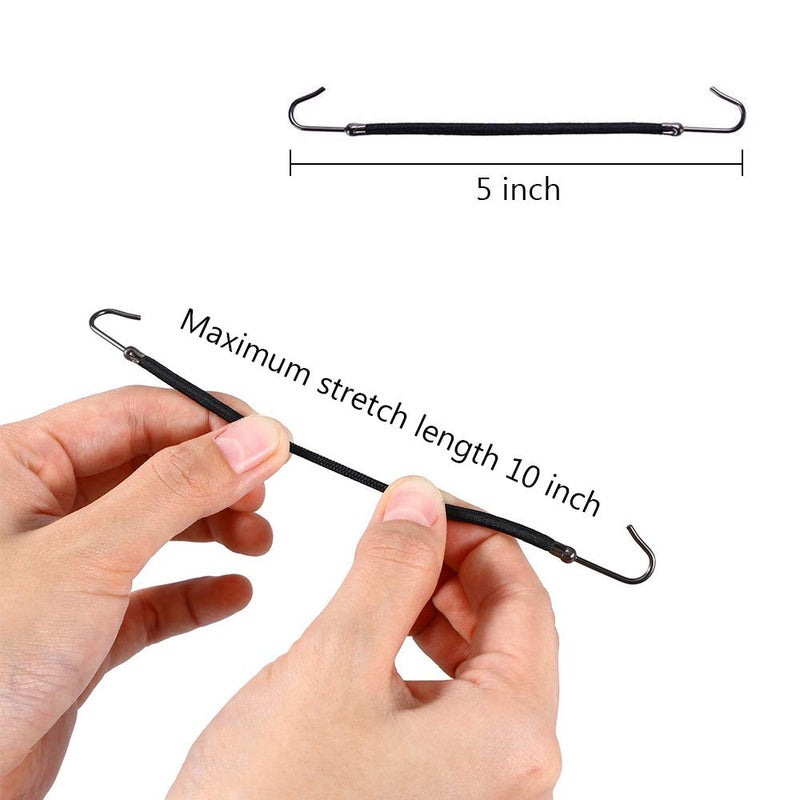 YBB 36 Pcs Ponytail Hooks Hair Clips, Elastic Hair Ties Ponytail Holders for Women Hair Styling (Black, Brown and Gold) - Image 2