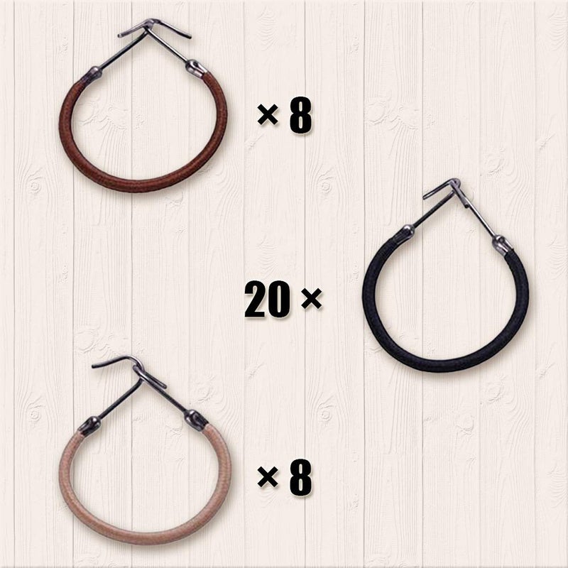 YBB 36 Pcs Ponytail Hooks Hair Clips, Elastic Hair Ties Ponytail Holders for Women Hair Styling (Black, Brown and Gold) - Image 3