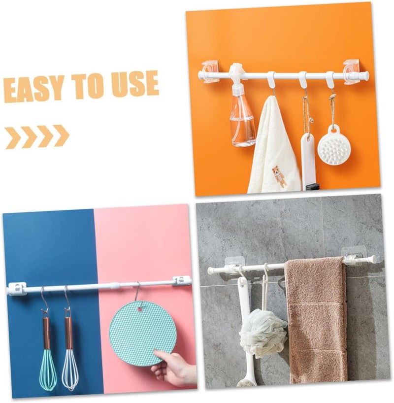 Tension Curtain Rod Heavy Duty Expandable Shower Curtain Bar No Drilling Multipurpose Design for Curtains Clothes and More Easy Installation Sturdy - Image 4