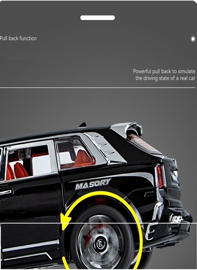 Generic - Rolls Royce Cullinan Mansory SUV Alloy Model Car Toy Diecasts Metal Casting Sound And Light Car Toys For Children Vehicle Black - Image 1