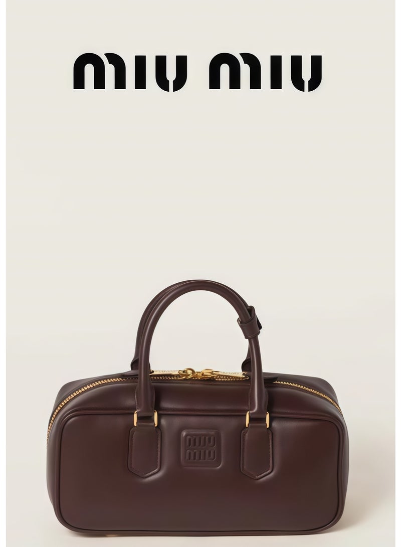 MIU Arcadie Leather Crossbody Hobo Handbag Women Camera With Top Handle - Image 1