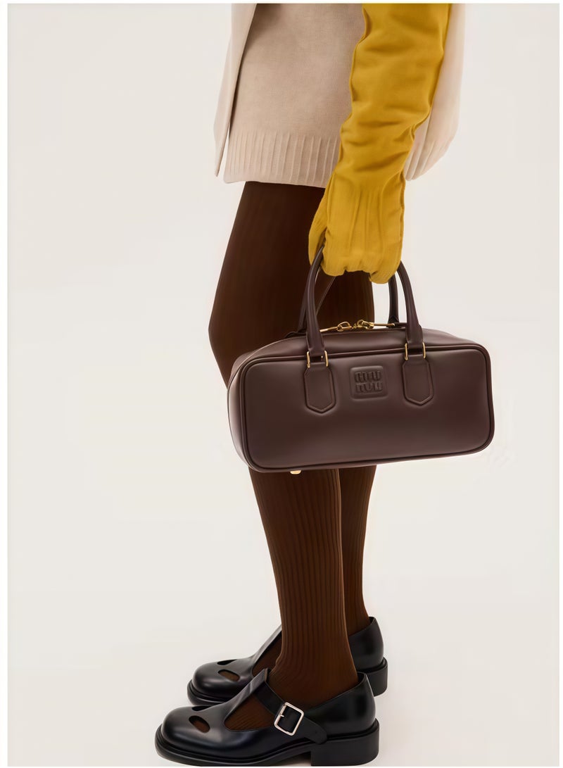 MIU Arcadie Leather Crossbody Hobo Handbag Women Camera With Top Handle - Image 3