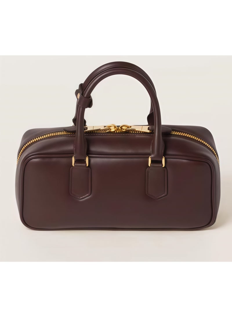 MIU Arcadie Leather Crossbody Hobo Handbag Women Camera With Top Handle - Image 5