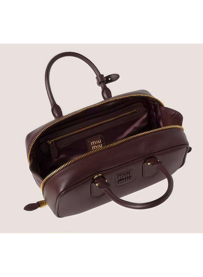 MIU Arcadie Leather Crossbody Hobo Handbag Women Camera With Top Handle - Image 4