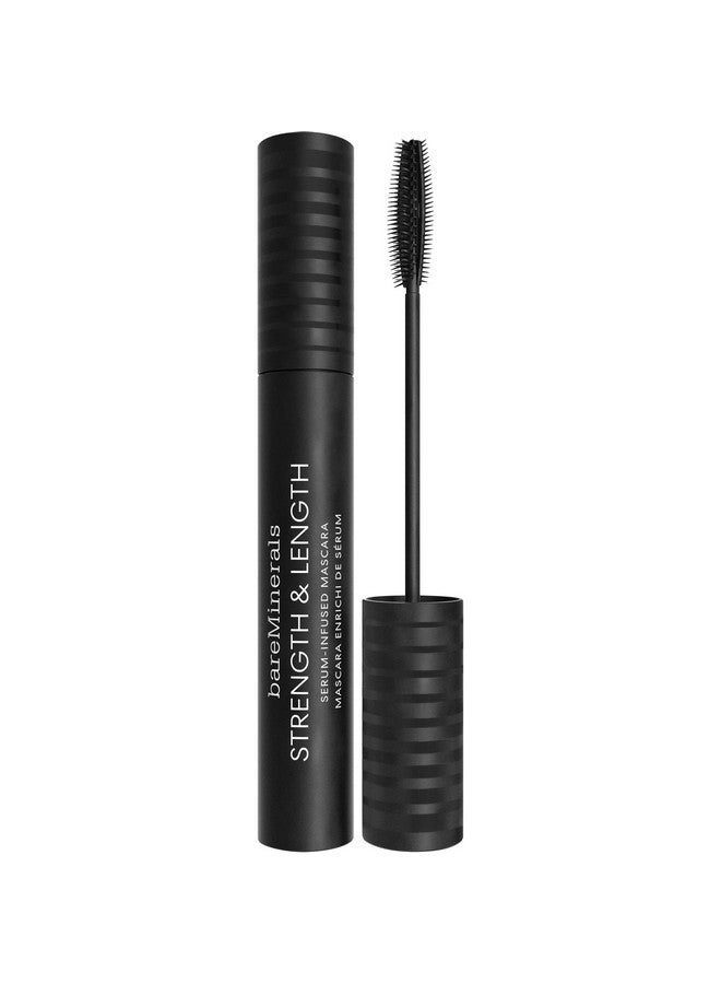 bareMinerals Strength & Length Serum-Infused Black Mascara with Plant-Based Lash Serum, Lengthens, Lifts + Defines Lashes for Healthier Lashes, Vegan - Image 1