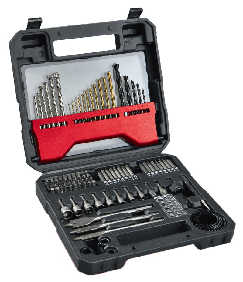 IBELL MB-103 98-Piece Drill Bit & Screwdriver Bit Set with Masonry, HSS Titanium Twist, Brad Point Bits, Nut Drivers, Hole Saws, Magnetic Bit Holder and BMC Storage Case - Image 3