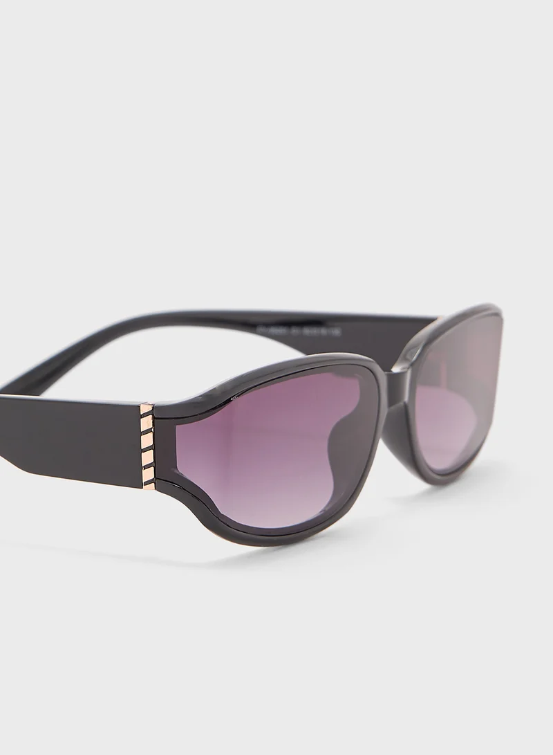 ELLA Curved Edge Rectagular Len Sunglasses