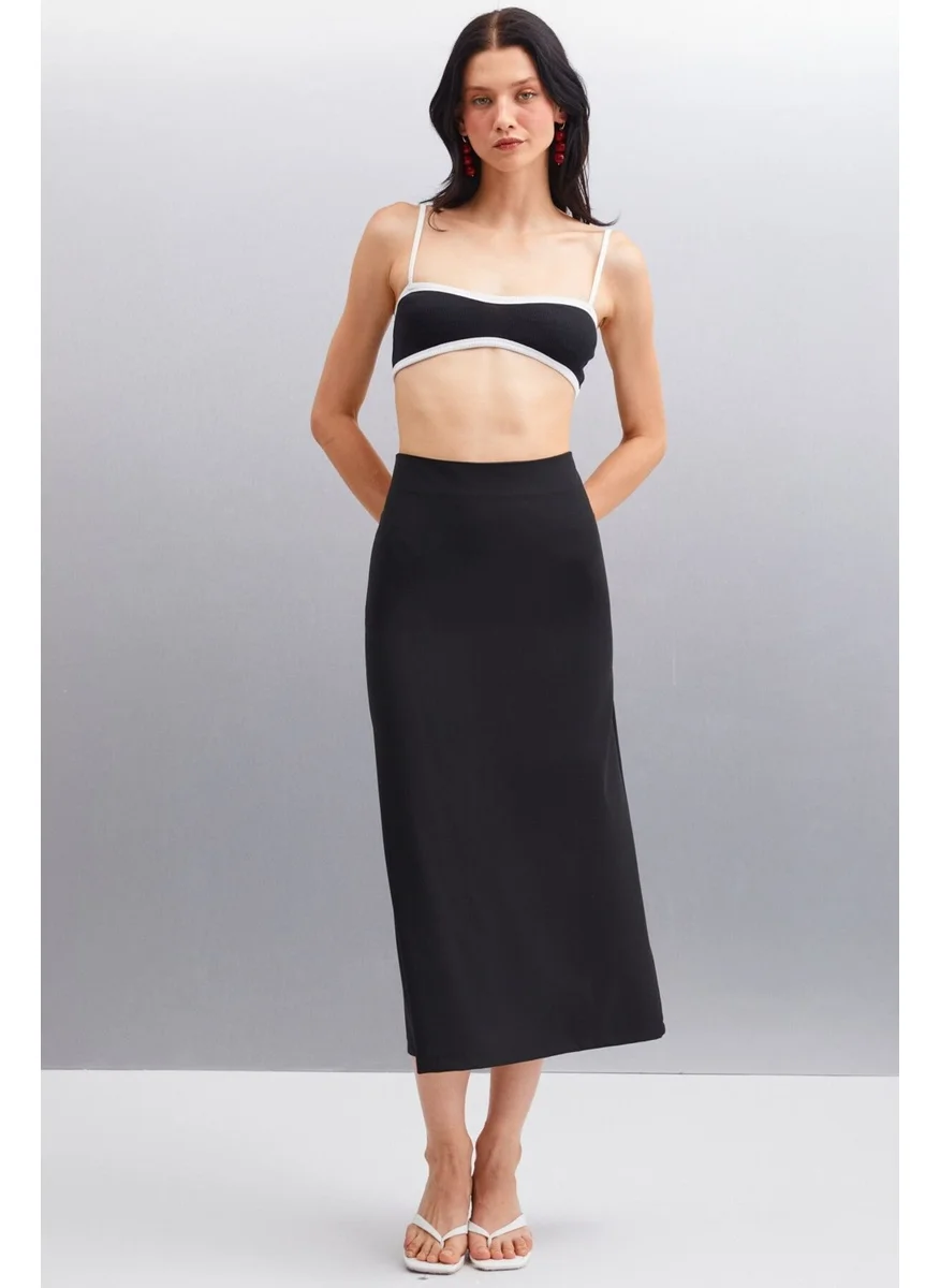 GRIMELANGE Rosalinda Women's Crop Black Bustier