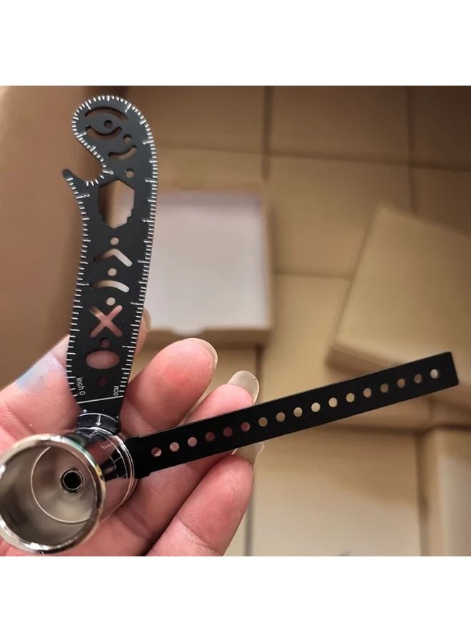 Black Iron Magnetic Drawing Compass With Precision Ruler And Circle Guide - Image 5